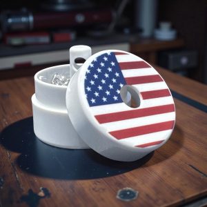 Limited Edition American Flag Lion Latch